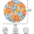 thumbnail image 4 of Thanksgiving Pumpkin and Sunflower Round Placemats Washable Placemats Non-Slip Heat-Resistant Table Place Mats for Dining Kitchen Holiday Party Table Decoration 15.4"-6PCS Table Mat, 4 of 7