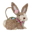 thumbnail image 4 of Tineasur Handwoven Straw Bunny Decor Light Brown Rabbit Ornament for Tabletop and Outdoor Use, 4 of 8