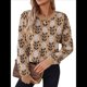 thumbnail image 1 of Suéter de Cuello Redondo de Larga para Mujer, Estampado de Otoño, Jersey de Punto de Gran Tamaño, Ropa de Moda Camello M, 1 of 10