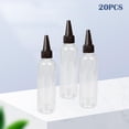 thumbnail image 1 of Juego de 20 botellas de agua transparentes para mascotas, 120 ml, dispensador de boca pequeña, botella cuentagotas gorras negras Colcomx frascos cuentagotas, 1 of 7