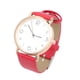 thumbnail image 1 of EeaseMX Reloj informal de cuarzo con correa de piel sintética para mujer (rojo), 1 of 7