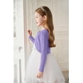 thumbnail image 4 of Arshiner Girls Open Front Shrug Cardigan Kids Children Knit Long Sleeve Bolero with Button Closure, 4 of 6
