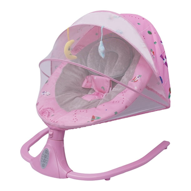 Oukaning Electric Baby Swing Seat Swings with Remote Control Music