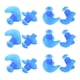 thumbnail image 4 of Tapones para los oídos ANGGREK de Silicona Azul para natación, 4 of 8