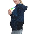 thumbnail image 2 of Haiem Blue Glitter Retro for Women's Fashion Hoodies & Sweatshirts with Kangaroo Pocket,Hooded Sweatshirt with Eye-catching Drawstrings-Large, 2 of 7