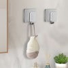 thumbnail image 1 of Paquete de 2 ganchos de pared de acero inoxidable | Ganchos adhesivos resistentes a la corrosión para cocina, baño y armario | Organizador de toallas y perchas, 1 of 7