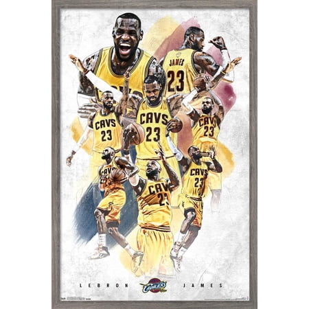 NBA Cleveland Cavaliers – Lebron James 15 Wall Poster 22.375 x 34 Framed
