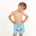 thumbnail image 5 of Xuhomer Summer Swim Trunks for Boys Teens Funny Emoji Print Drawstring Elastic Waist Beach Shorts Casual Loose Vacation Bathing Suit 6-15T, 5 of 7