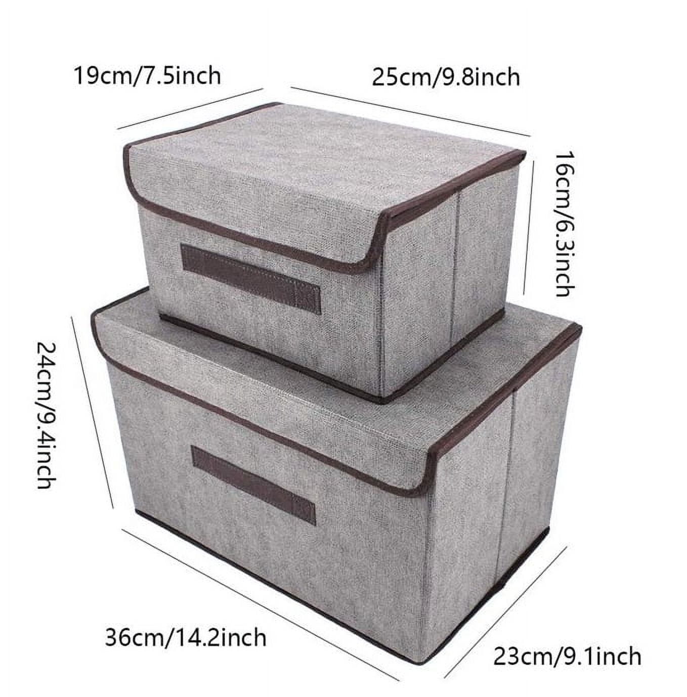 Foldable Storage Box 2 Storage Boxes，Storage Bins，Storage Bins with Lids.  Filing Cabinets for Home Office. Linen Storage Box, Used to Store Toys