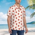 thumbnail image 2 of Salouo Hand Drawn Strawberry for Hawaiian Shirt for Men,Summer Beach Casual Short Sleeve Button Down Shirts Men's Regular-Fit Short-Sleeve Print Shirt -Large, 2 of 6