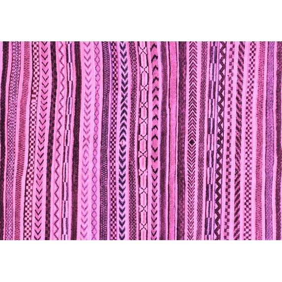 Ahgly Company Indoor Rectangle Abstract Purple Modern Area Rugs, 7' x 10'