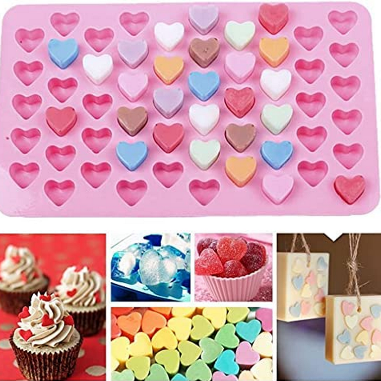 55 Grids Silicone Chocolate Mold Food Grade Small Love Heart Shape Cake  Baking Mould Non-stick Candle Molds Fondant candy mold - AliExpress