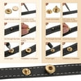 thumbnail image 5 of Uxcell 24 Set Leather Snap Fasteners Kit 17mm Metal Button Snaps Press Studs Leather Rivets Snaps with 3 Setter Tools, Beige Color, 5 of 6