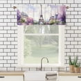 thumbnail image 3 of Lavender Eiffel Tower Curtain Valance for Kitchen Romantic Paris Decoration Window Valance for Living Room Bedroom, Kitchen Valance Rod Pocket Window Curtain 54 by 18 in, 1 Panel, 3 of 6