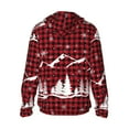 thumbnail image 3 of Fotbe Christmas Tree Buffalo Plaid Men's Women's UPF 50+ Sun Protection Jacket Hooded Cooling Shirt with Pockets Hiking Outdoor Performance-Small, 3 of 9