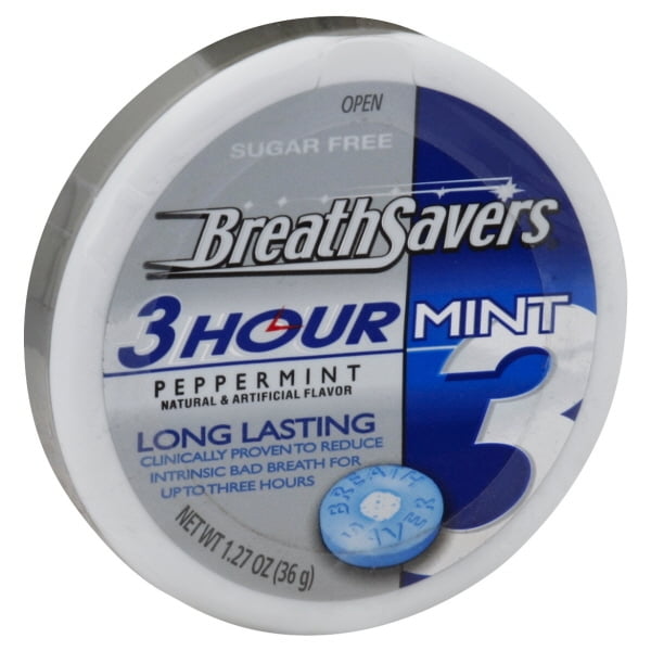 Breath Savers 3Hour Peppermint Sugar Free Mints 1.27 oz. Plastic
