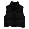 thumbnail image 3 of Aboser Corduroy Puffer Vests for Women Trendy Stand Collar Quilted Jacket Winter Thermal Sleeveless Padded Vest Jackets Oversized Bubble Outwear Coat with Pockets, 3 of 5