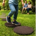 thumbnail image 6 of TierraVerde 4 Pack 18" x 18" Cracked Log Round Decorative Stepping Stones, Brown, 6 of 6