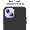thumbnail image 5 of for iPhone 14 - iPhone 14 Plus Camera Lens Protector, 9H Tempered Glass Camera Cover Screen Protector Metal Individual Ring for iPhone 14 6.1 inch iPhone 14 Plus 6.7 inch (Purple Glitter), 5 of 5