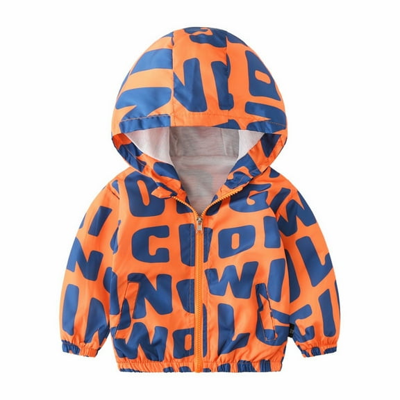 Mercatoo Toddler Baby Boys Girls Cute Bird Printing Coat with Hooded Zipper Windbreaker Jackets Autumn Casual Outwear