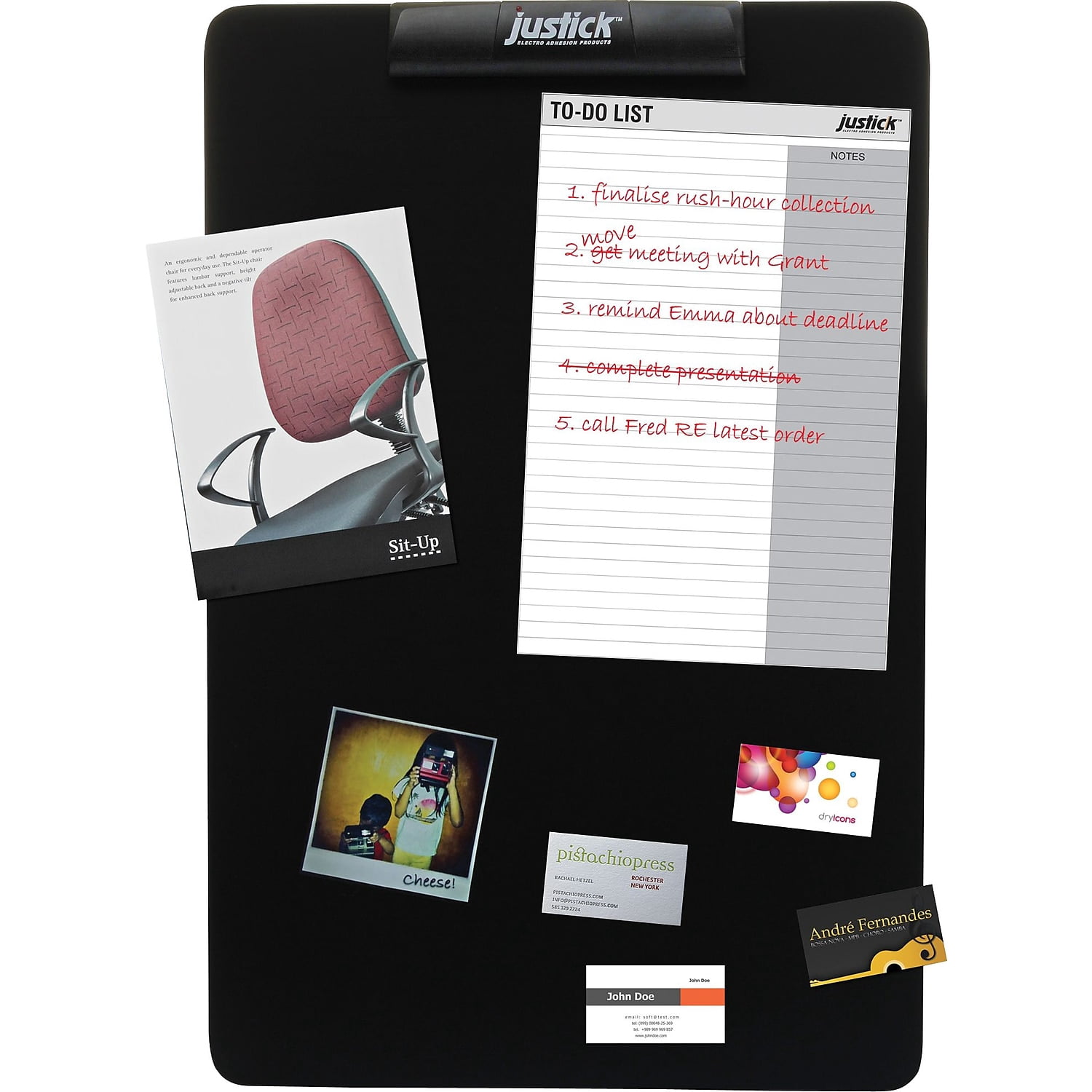 Justick Electro-Adhesion Display & Bulletin Board Frameless 16" x 24"  JB301-S - Walmart.com