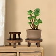 thumbnail image 3 of Wooden Plant Stand Flower Pot Base Holder Stool Indoor Outdoor Garden Succulent Pots Tray Flower Display Plant Stand SmallStool, 3 of 9