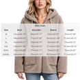 thumbnail image 6 of Plus Size Womens Fuzzy Winter Coats Full Zip Oversized Lightweight Hooded Fall Jackets with Pockets Drawstring Long Sleeve Loose Outerwear Size to 4XL, 6 of 9