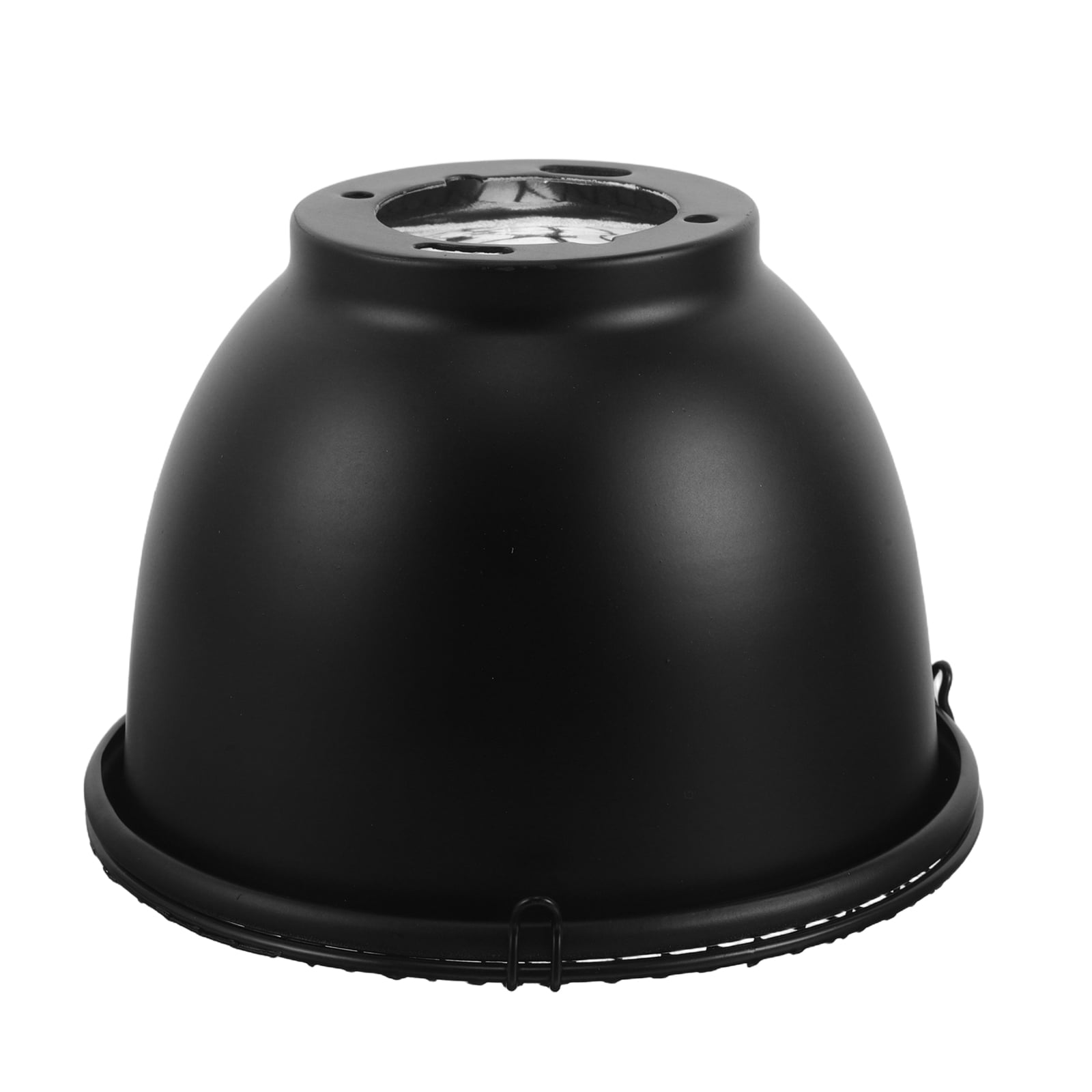 POPETPOP Aluminum Heat Lamp Shade Black for Reptiles Enhanced Temperature Control in Terrariums