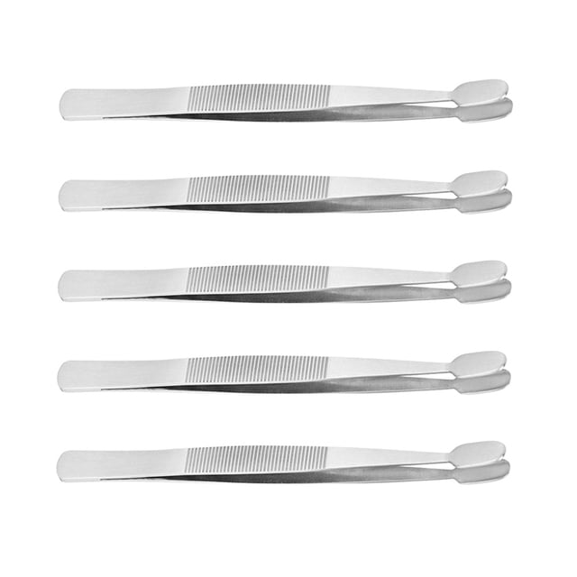 FONDOTIN 1Set Silver Eyelashes Makeup Tool Lightweight Eyelash Clip Tweezers with Curved Design for Easy Curling