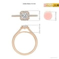 thumbnail image 5 of ANGARA Natural Princess-Cut Diamond Engagement Ring in 14K Rose Gold for Women (Size-4.5mm| Color-I-J| Clarity-I1-I2) | April Birthstone, Anniversary, Jewelry Gift for Women | Natural Diamond Ring, 5 of 9