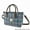 Blue/Purple Check on Grey, variant on Harris Tweed Wool 'Brora' Small Tote Handbag for Women, Adjustable Shoulder Strap, Made in Scotland, Skye Tartan