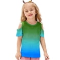 thumbnail image 4 of Zpanxa T-Shirts pour Tout-Petites Fille Imprimé Décontracté Manches Courtes Col Rond Haut Mode avec Coton 4 Ans, 4 of 7