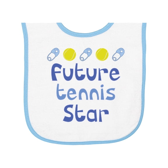 Inktastic Future Tennis Star Baby Boy Baby Terry Cloth Bib