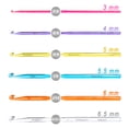 thumbnail image 4 of Craft County Acrylic Crochet Hook Sets - Multicolored Clear Plastic - Varying Hook Sizes 3mm-11.5mm - 2 Pack Options - Make Scarves, Hats, Clothing & Home Décor, 4 of 4