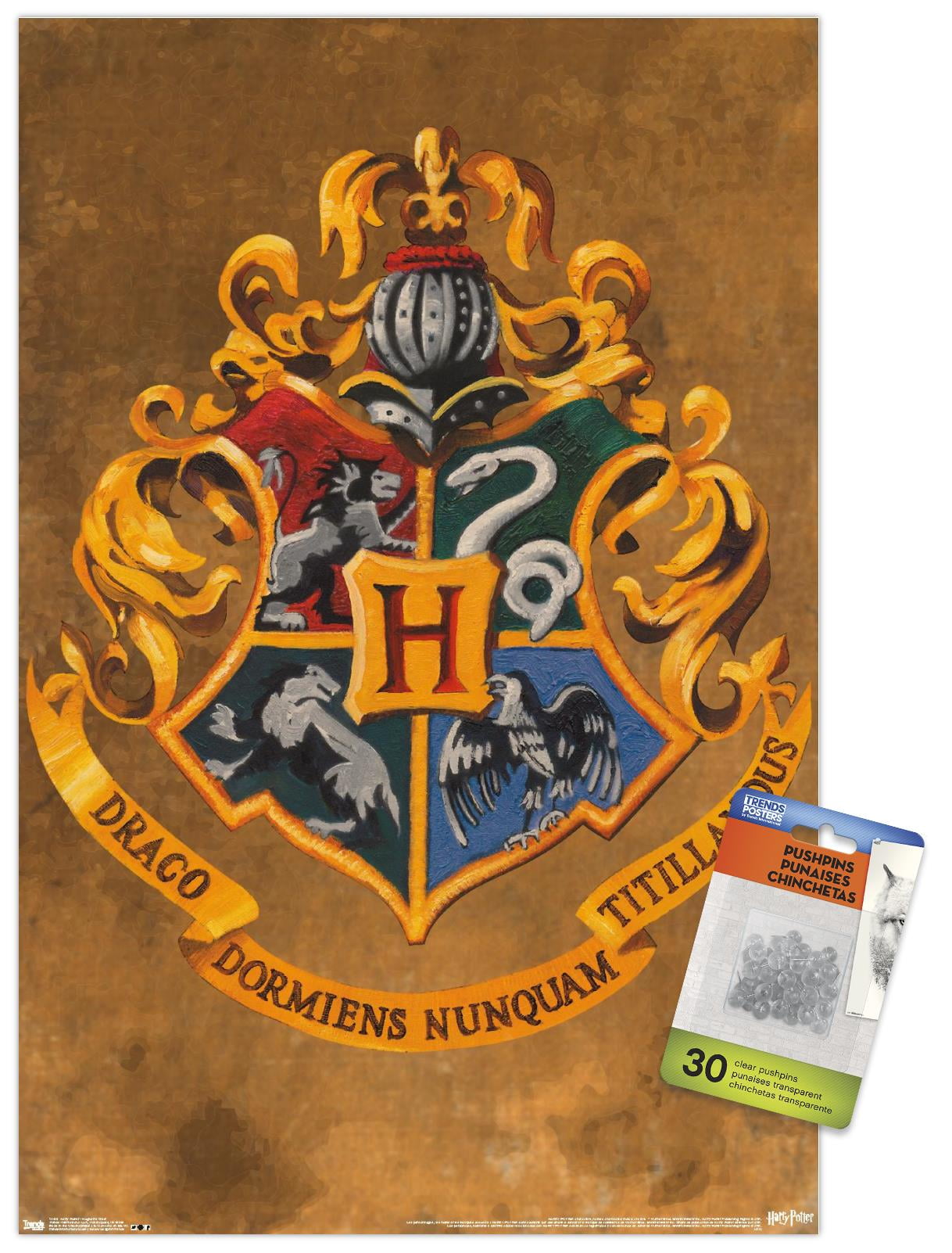 HOGWARTS SCHOOL CREST HARRY POTTER - MAXI POSTER # Stemma Scuola di Hogwarts 