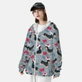 thumbnail image 3 of Gaeub Christmas Hat Dachshund Men's and Women's UPF 50+ Long-Sleeved Sun Protection Clothing, Fishing Shirt Long Sleeve Zip-Small, 3 of 7