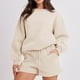 thumbnail image 4 of Puntoco Mujeres Moda Cuello Redondo Blusa Manga Larga Tops Sudadera Pantalones Cortos Casual Traje Conjuntos Puntoco Puntoco-864, 4 of 9