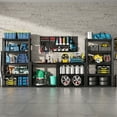 thumbnail image 4 of Welfiya 5-Tier Garage Shelving,48"W Storage Shelves,3000LBS Heavy Duty Shelving, Adjustable Metal Shelving Units for Storage Rack for Shed Warehouse Basement, Black,48"W x 20"D x 72"H, 4 of 8