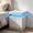 White, variant on SAYGOGO 2 Drawer White Nightstand, Modern Adjustable LED Bedside Table with Open Shelf for Bedroom