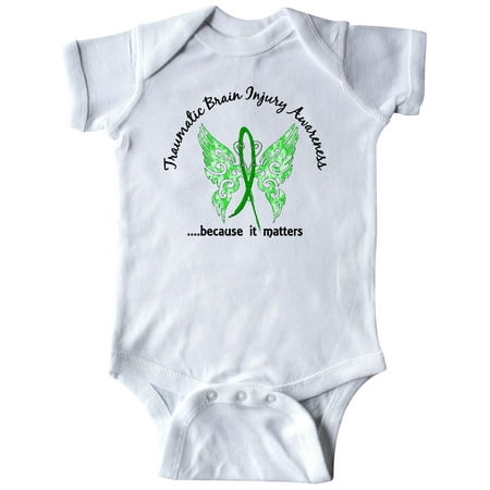 

Inktastic Traumatic Brain Injury TBI Butterfly 6.1 Gift Baby Boy Bodysuit