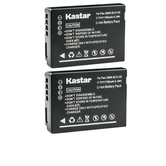 Kastar 2-Pack DMW-BCG10 Battery Replacement for Panasonic DMW-BCG10 DMW-BCG10E DMW-BCG10GK DMW-BCG10PP Battery, Panasonic Panasonic DE-A65 DE-A66 Charger