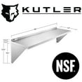 thumbnail image 2 of KUTLER 14" x 48" Stainless Steel Shelf, NSF Commercial Wall Mount Shelving w/ Backsplash, Floating Metal Mounted Shelves for Restaurant, Kitchen, Home, 2 of 7