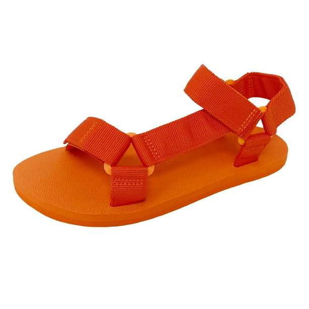 flat hook and loop strap sandals