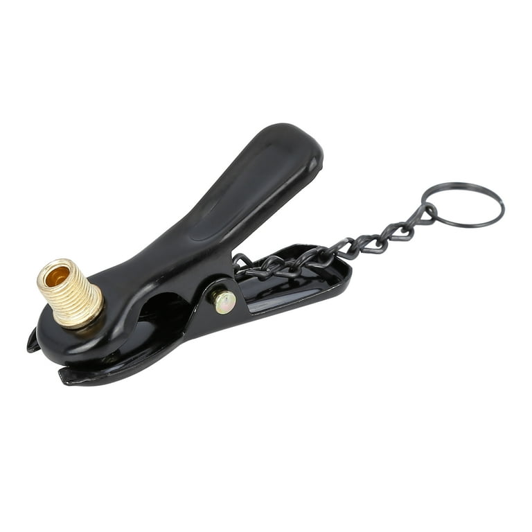 Unique Bargains Black Metal Pump Inflator Clip Valve Adapter Clamp for Bike Bicycle