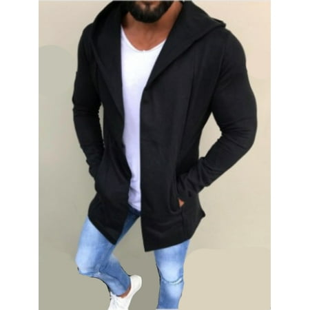 Dellytop - Men's Classic Hooded Winter Thicken Cotton Coat Flex Quilted ...