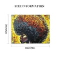 thumbnail image 3 of JEUXUS Premium Canvas Wall Art African American Abstract Art Modern Decorative Artwork Black Queen Woman Graffiti Design Abstract Afro Hairstyle Artwork Painting  16x12in, 3 of 6