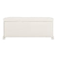 thumbnail image 6 of Rectangle Storage Bench with Removable Cushion, Wooden Shoe Bench with 2 Drawers and 2 Cabinets, Modern Upholstered Footrest Stool Entryway Storage Organizer for Living Room Hallway, White, 6 of 7