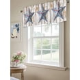 thumbnail image 6 of Western Farm Star Valances for Windows, Rod Pocket Kitchen Valance Curtains - Soft & Washable Small Window Treatment for Living Room,&nbsp;Bathroom, Independence Day , 42x12 Inch, 1 Panel, 6 of 9