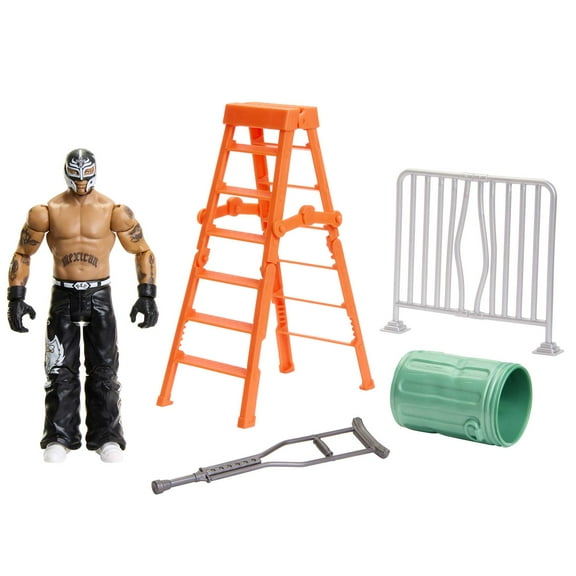 WWE Action Figure Rey Mysterio with Ringside Battle Accessories