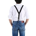 thumbnail image 3 of Elastic Suspenders For Adults Simple Three-clip Button Suspenders, 3 of 5